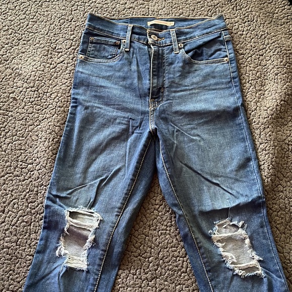 Levi’s mile high super skinny distressed jeans - Picture 2 of 2